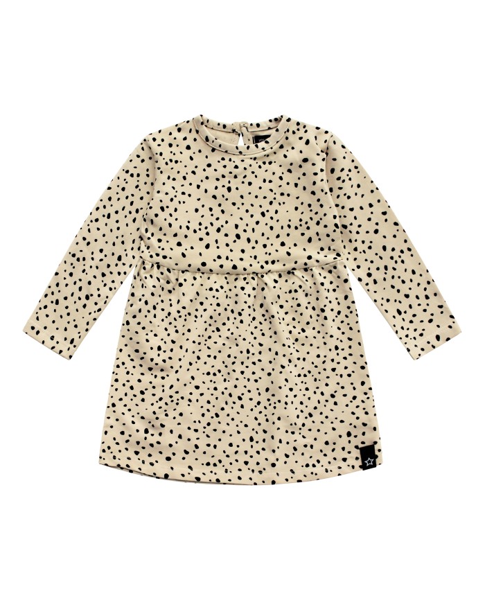 Your Whishes Cheetah Nude Pleated Dress LS.